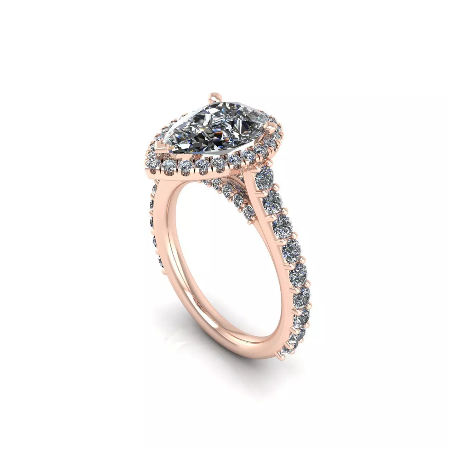 Pear Vintage Woman Wedding Ring 3D print model