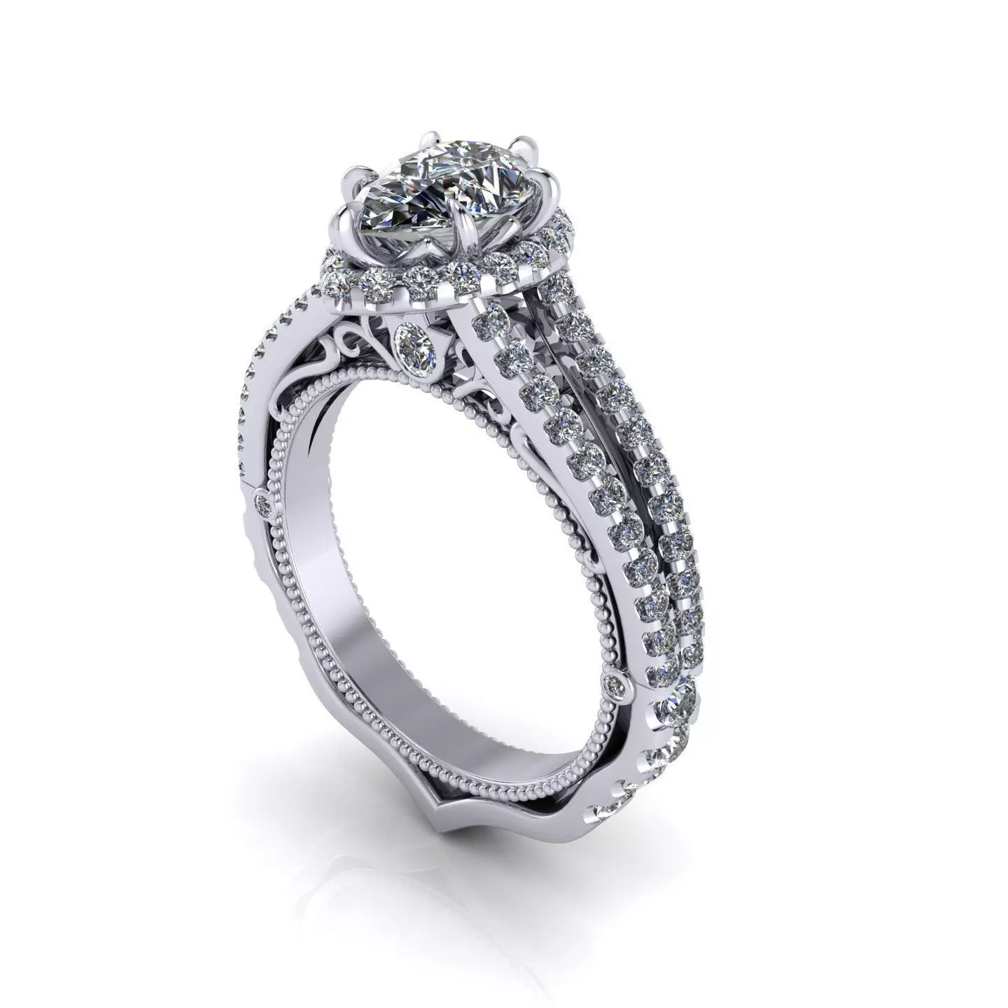 Verragio Set Engagement Ring 3D print model