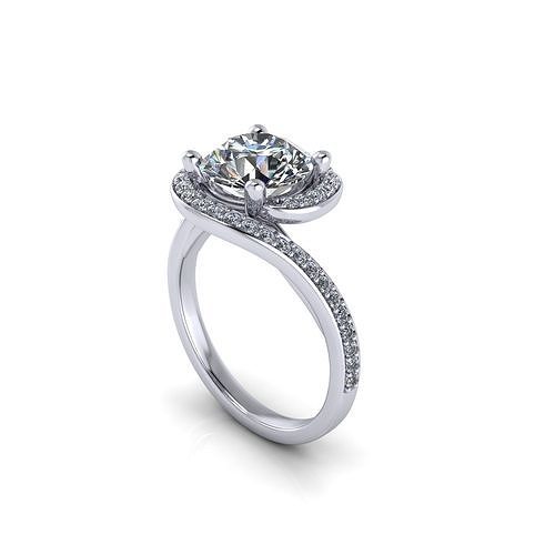 Solid Love Tension Wedding Ring 3D print model