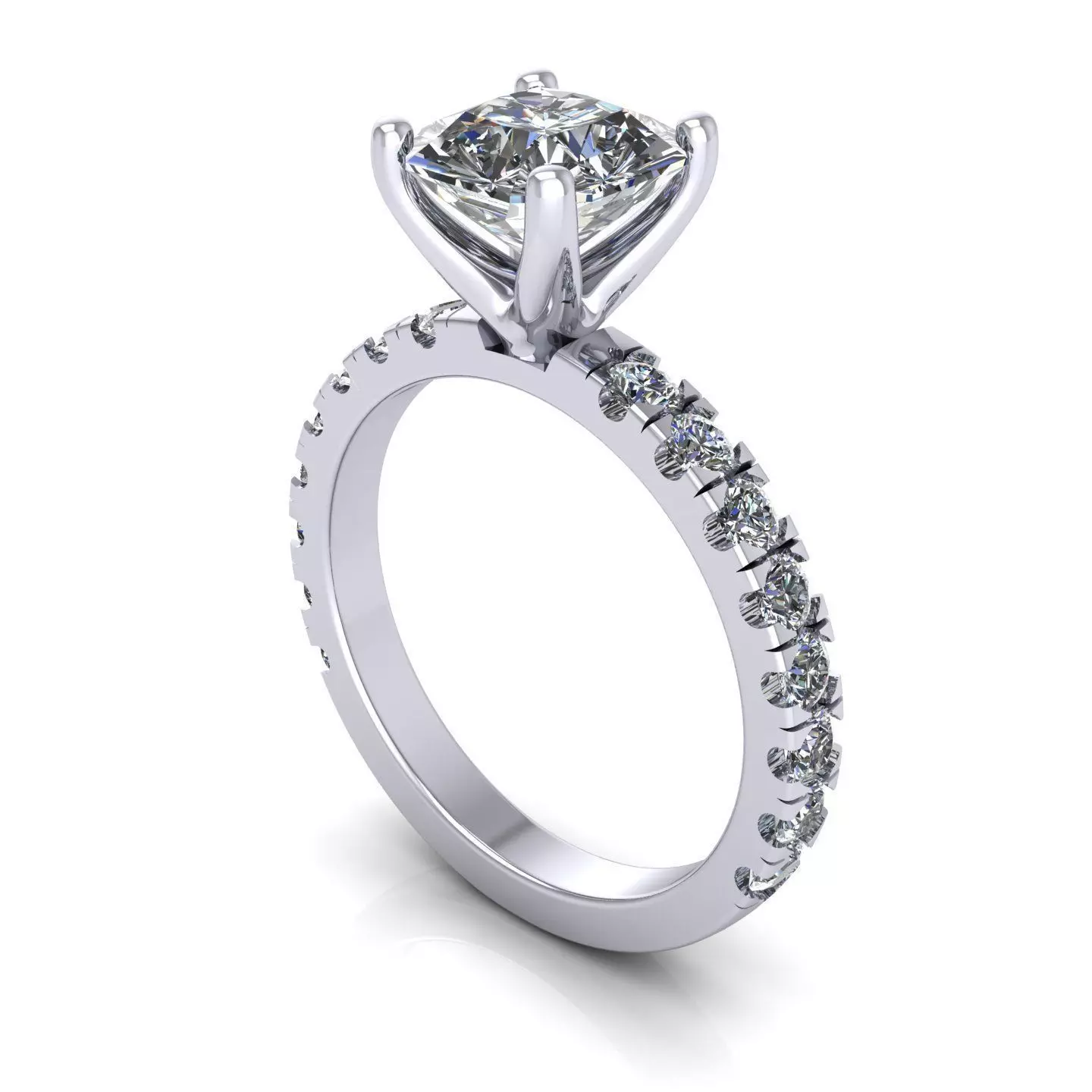 One Row Woman Wedding Ring R2 3D print model