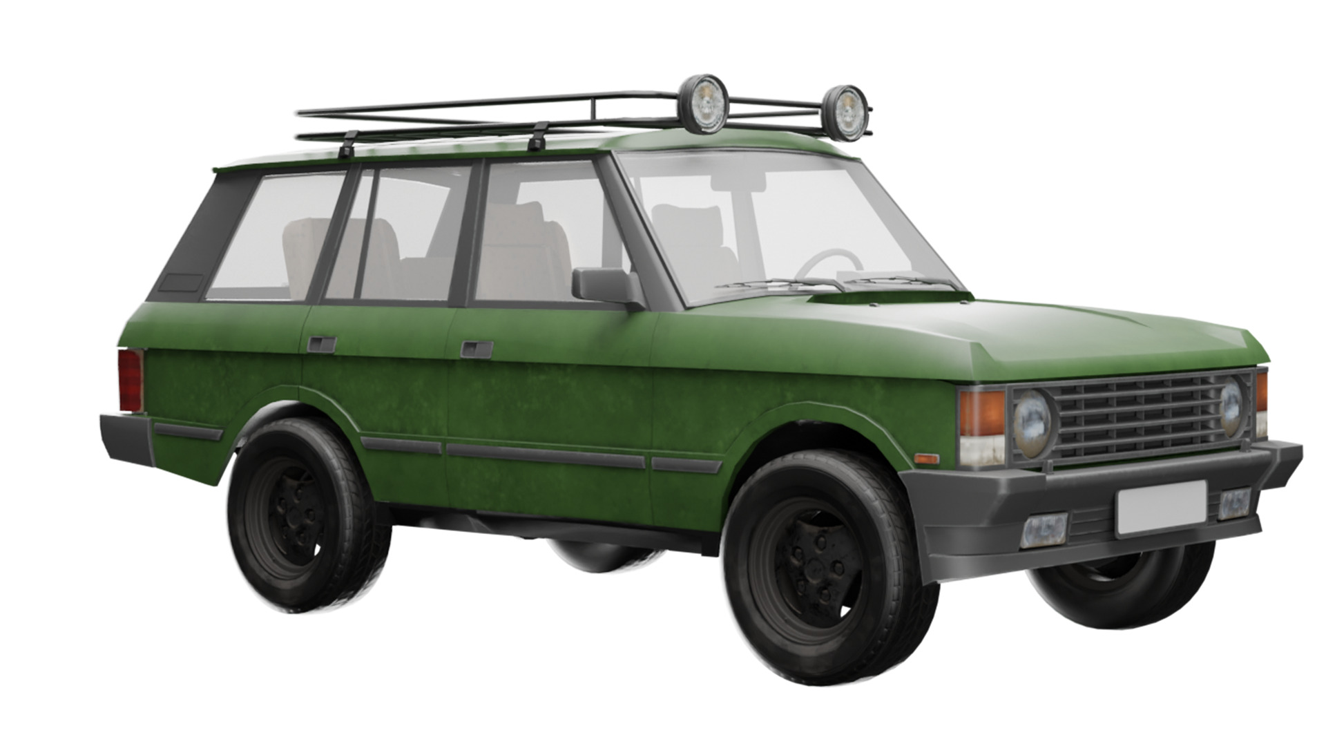 Range rover Rigged  Low-poly 3D model_4
