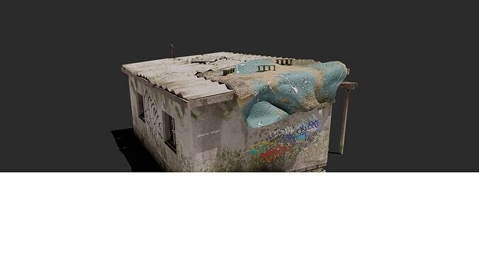 Horor House Low-poly 3D model 4