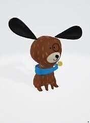 Greeting Dog 3D model