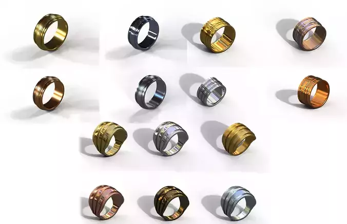 High-Quality 3D Ring Model Pack 14