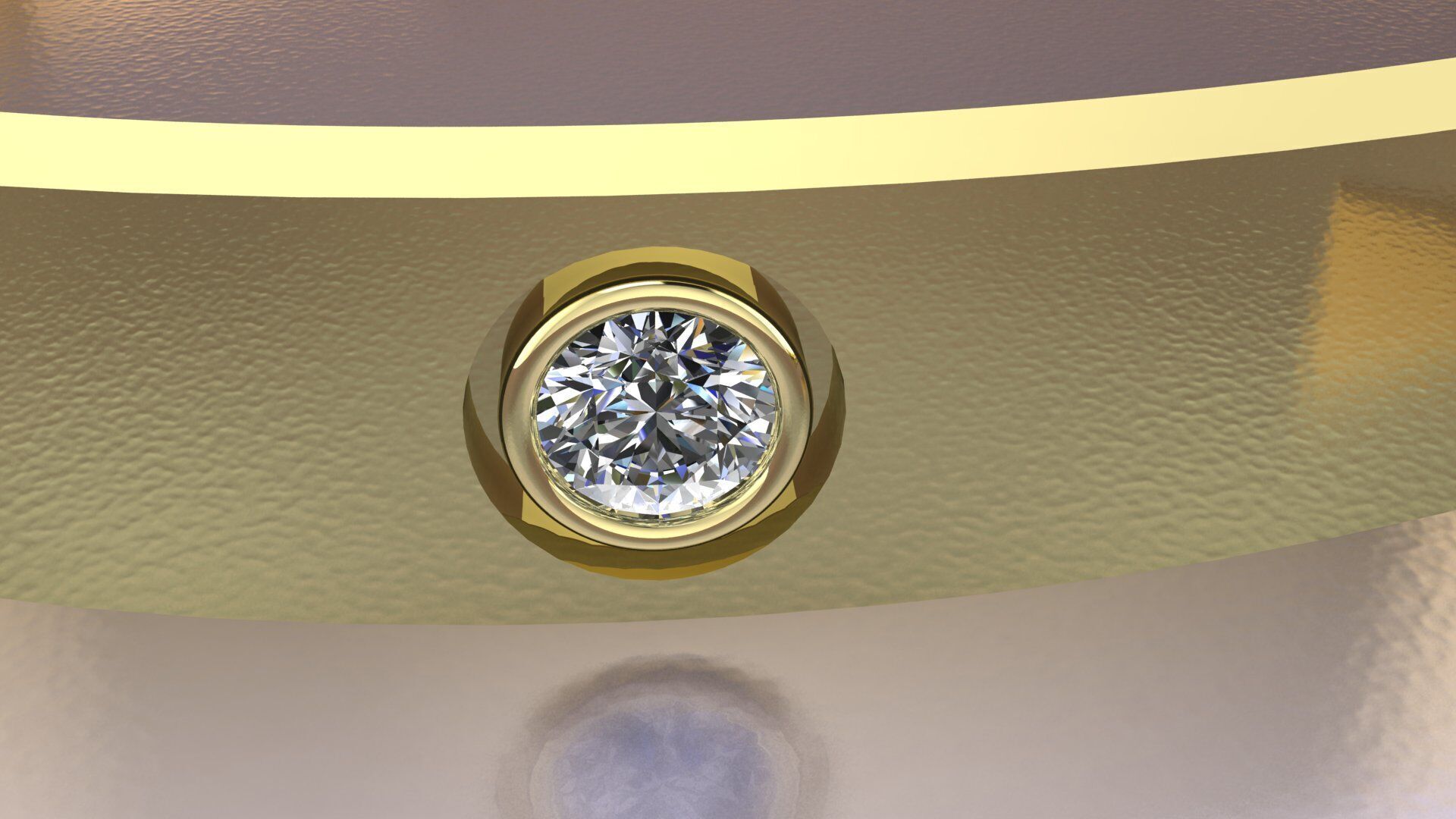 CARTIER LOVE bracelet with 4 stones 3D print model 3D print model_14