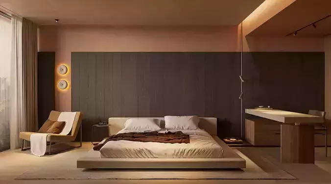 Interior scene bedroom 01