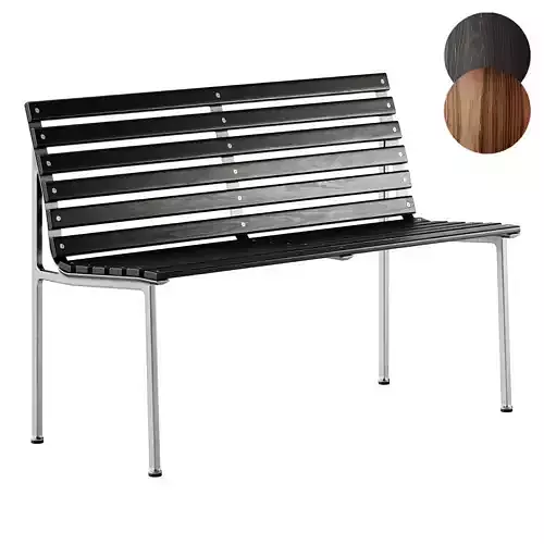 Traverse Garden Bench with back by Hay