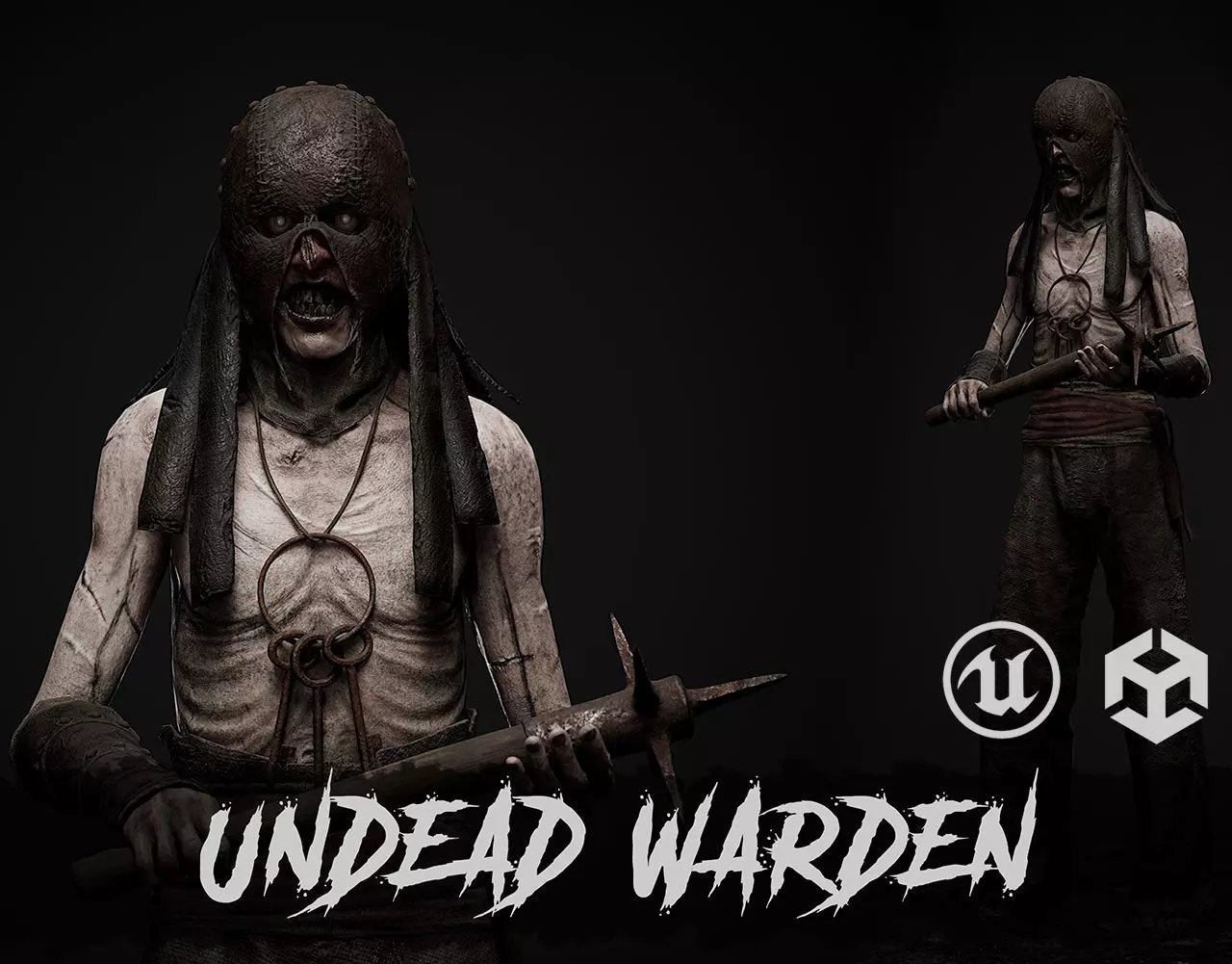 Undead Warden Low-poly 3D model