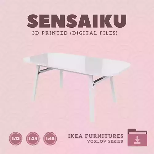 1 VOXLOV Dining Table for Mini Dollhouse - IKEA - 3D Print 3D print model