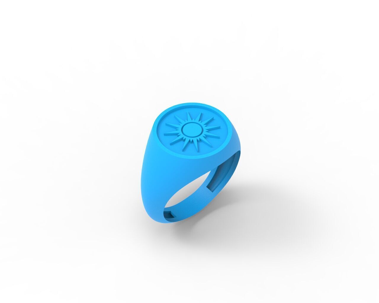 Set of 5 signet pintrest ring - ready for printing in 8 sizes 3D print model_7