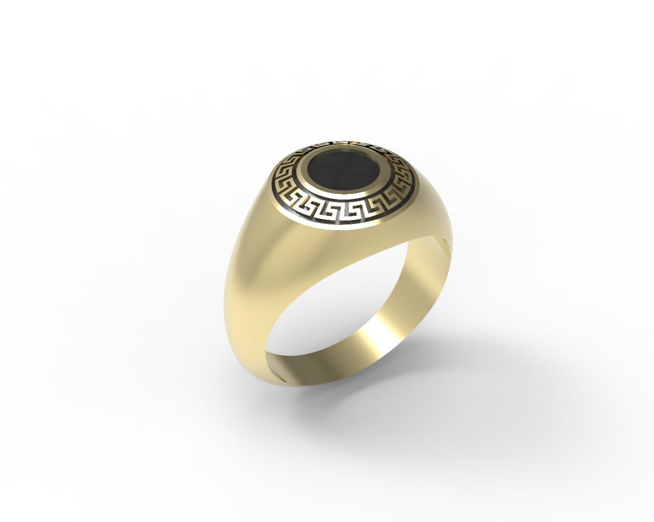Set of 5 signet pintrest ring - ready for printing in 8 sizes 3D print model_10