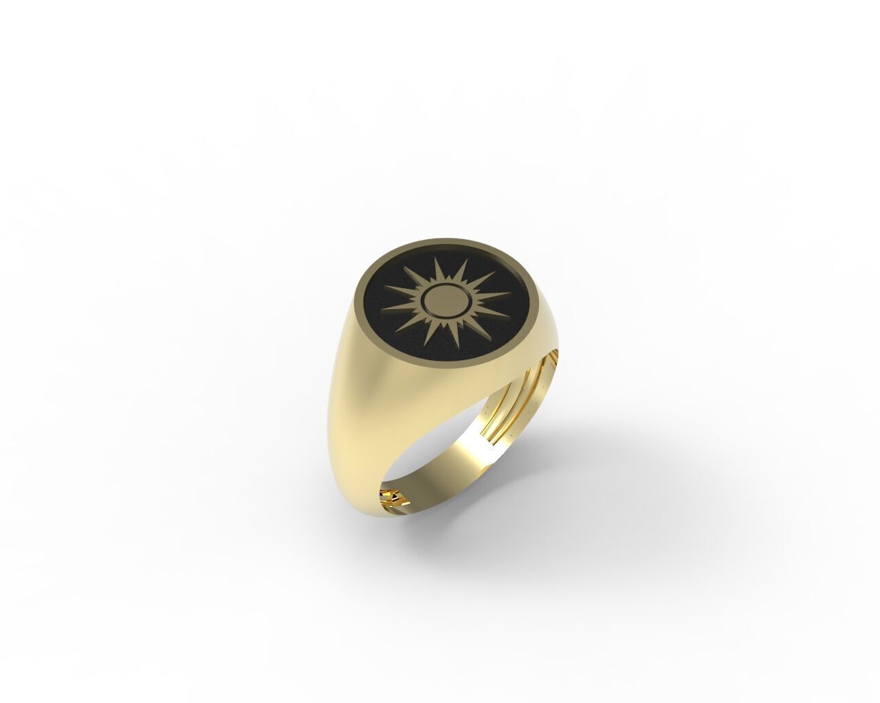 Set of 5 signet pintrest ring - ready for printing in 8 sizes 3D print model_6