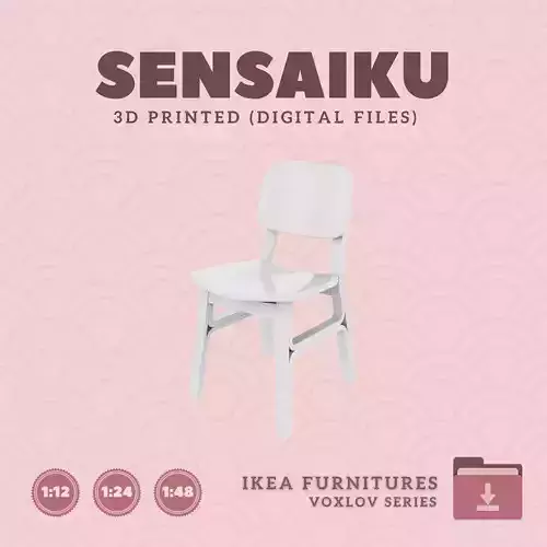 2 VOXLOV Chair for Miniature Dollhouse - IKEA - 3D Print