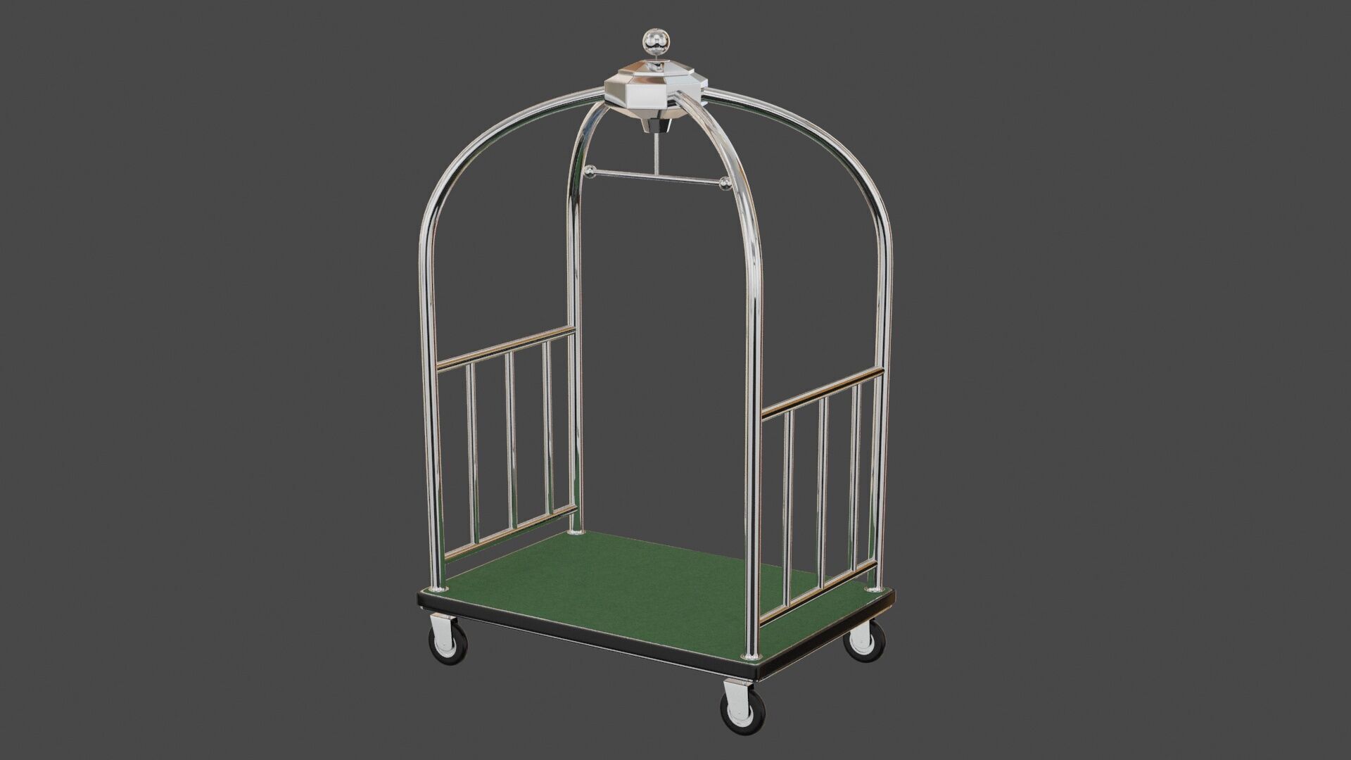 Hotel Cart 3D model_2