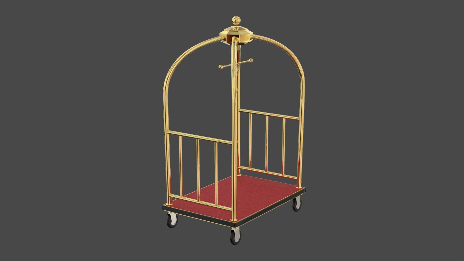 Hotel Cart 3D model_11