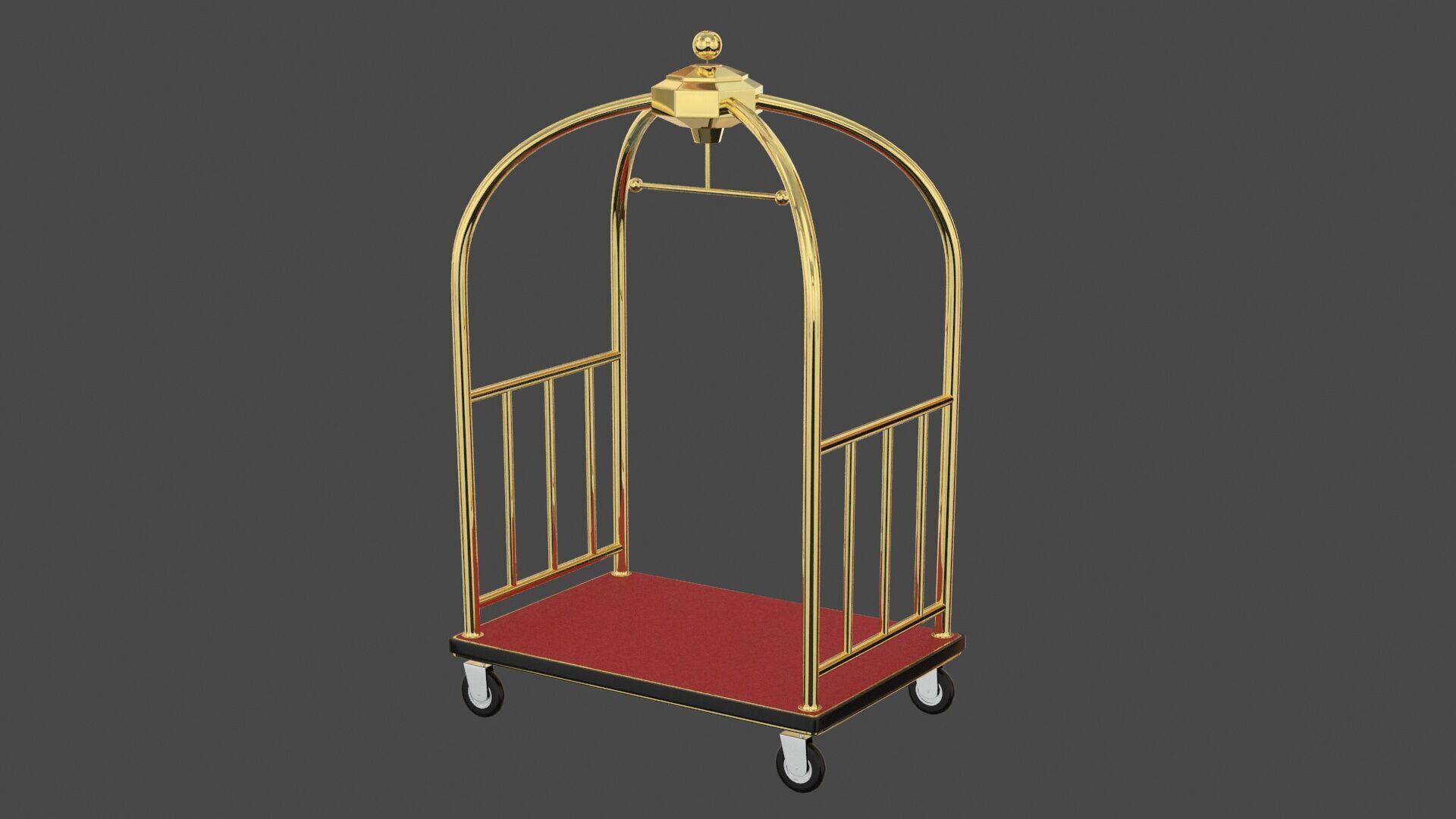 Hotel Cart 3D model_7