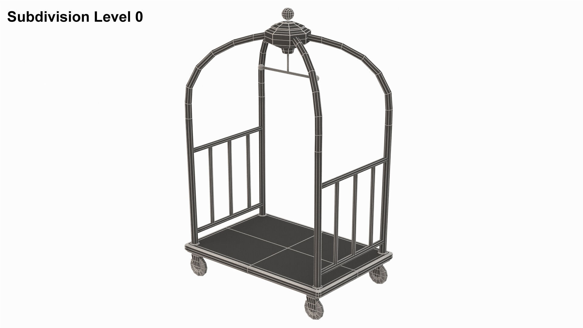 Hotel Cart 3D model_12