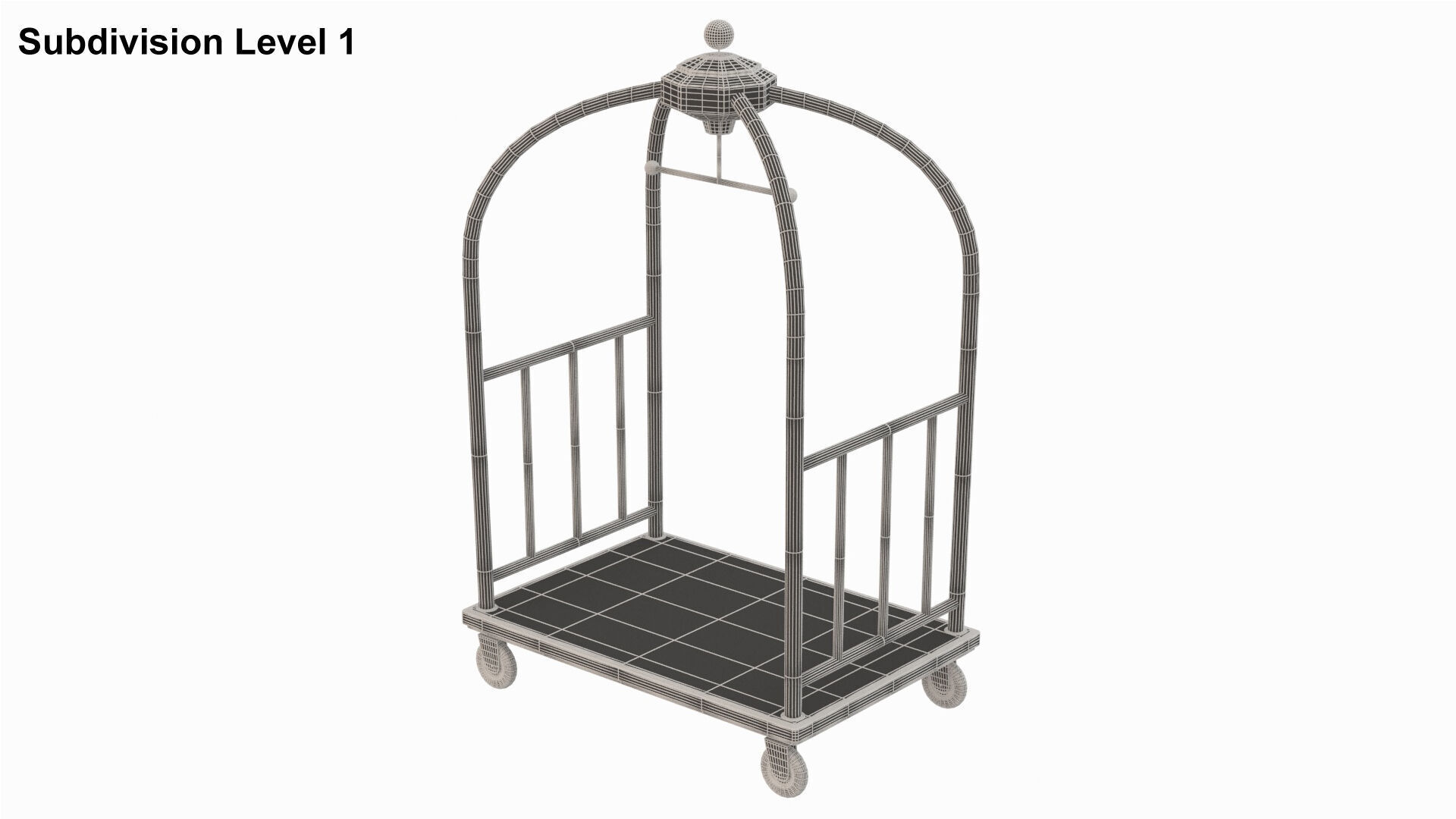 Hotel Cart 3D model_13