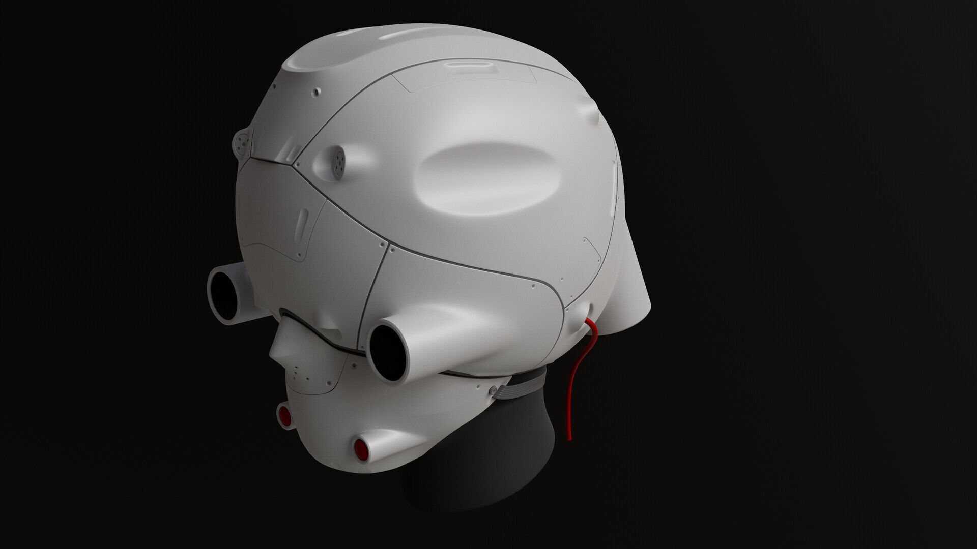 Sci-Fi helmet Free 3D model_1