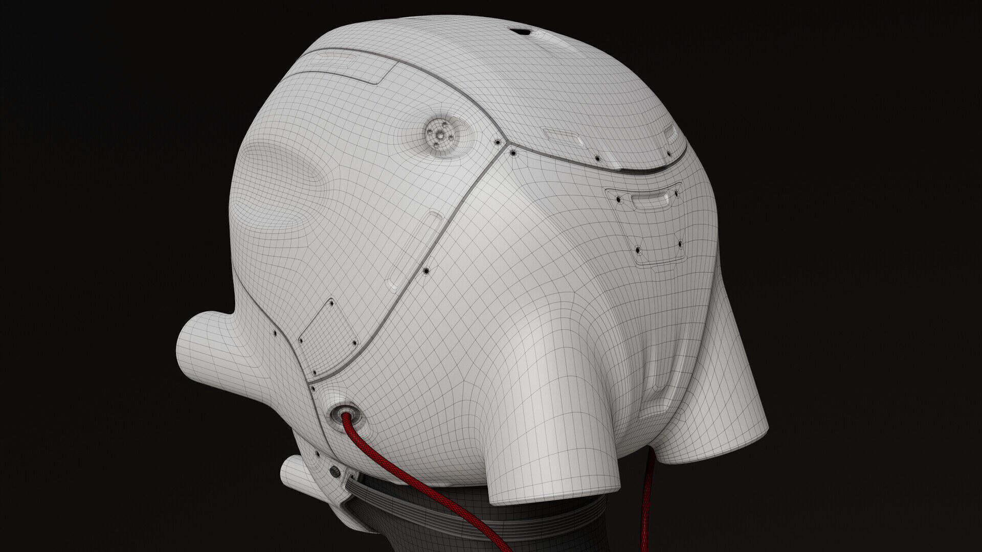Sci-Fi helmet Free 3D model_9