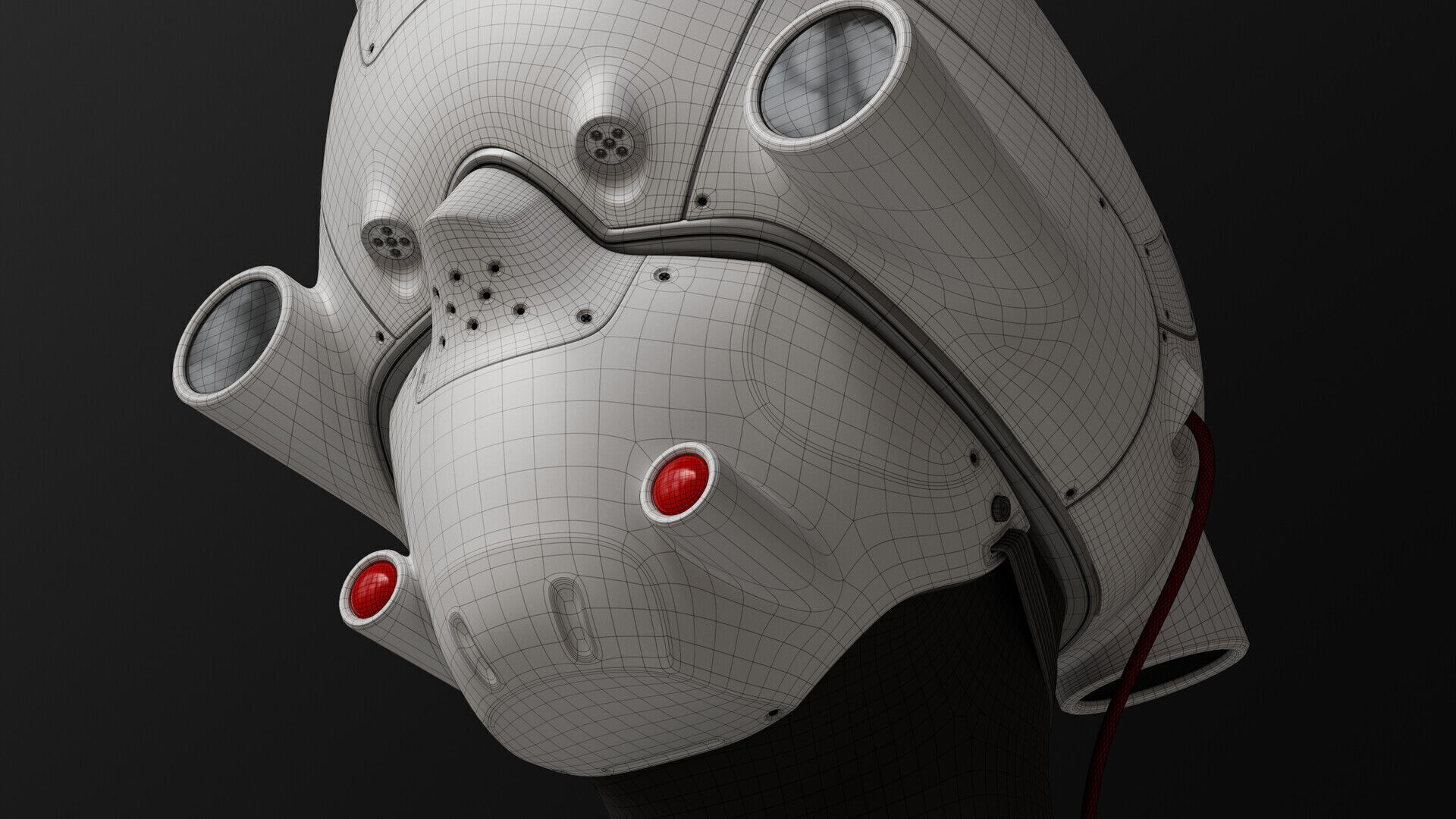 Sci-Fi helmet Free 3D model_10