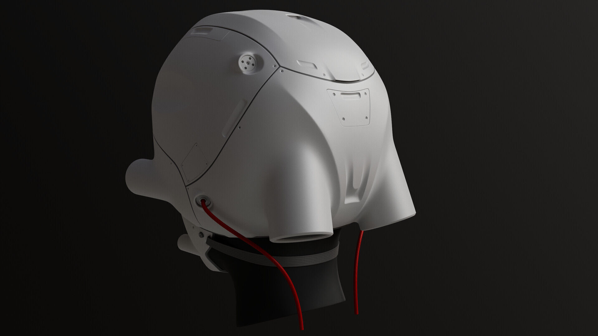 Sci-Fi helmet Free 3D model_3