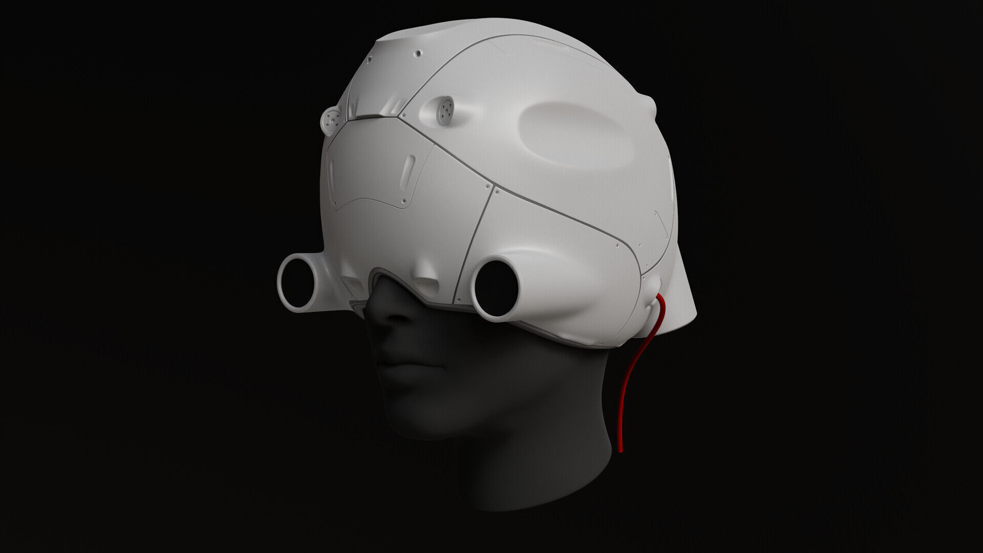 Sci-Fi helmet Free 3D model_4
