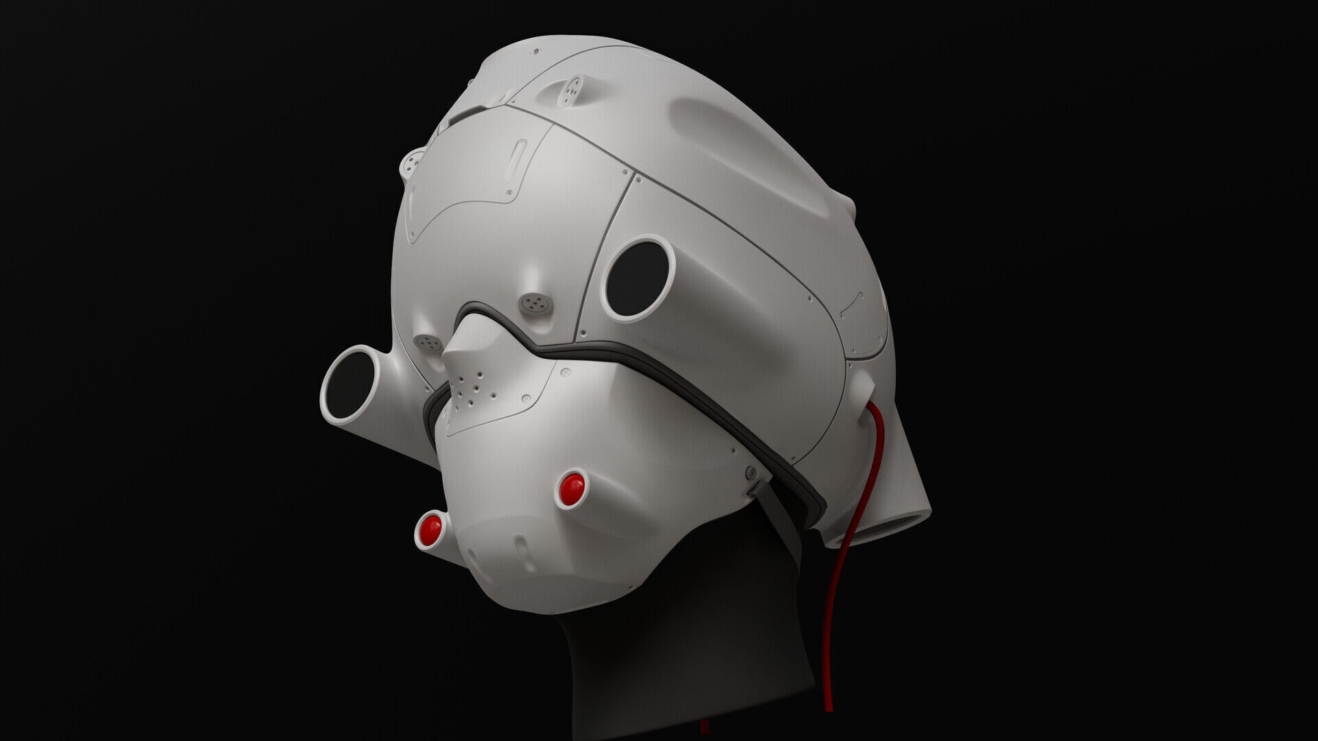 Sci-Fi helmet Free 3D model_2