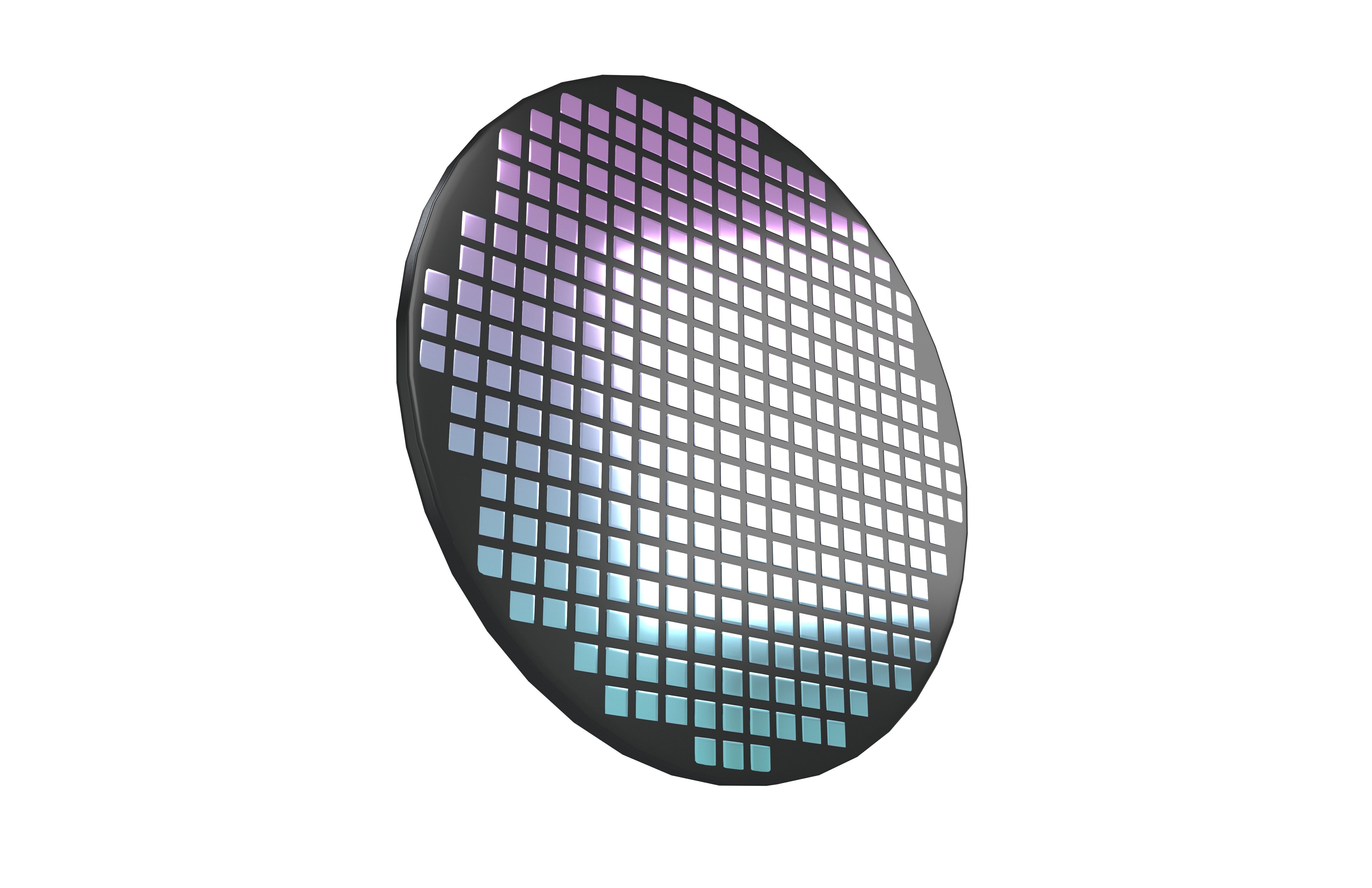 Chip Die Icon v1 001 Low-poly 3D model_1