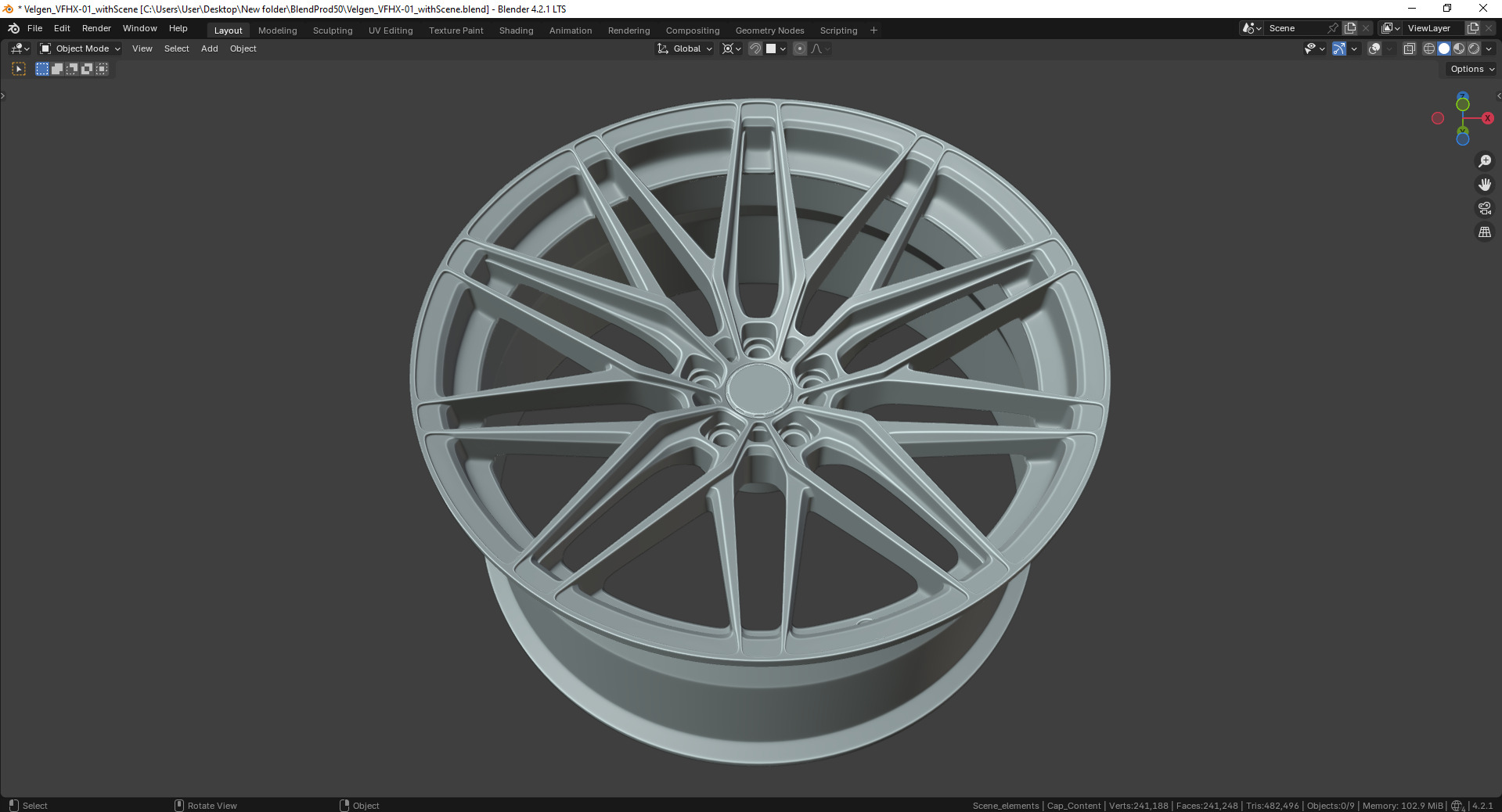 Velgen VFHX-01 Rim 3D model_9