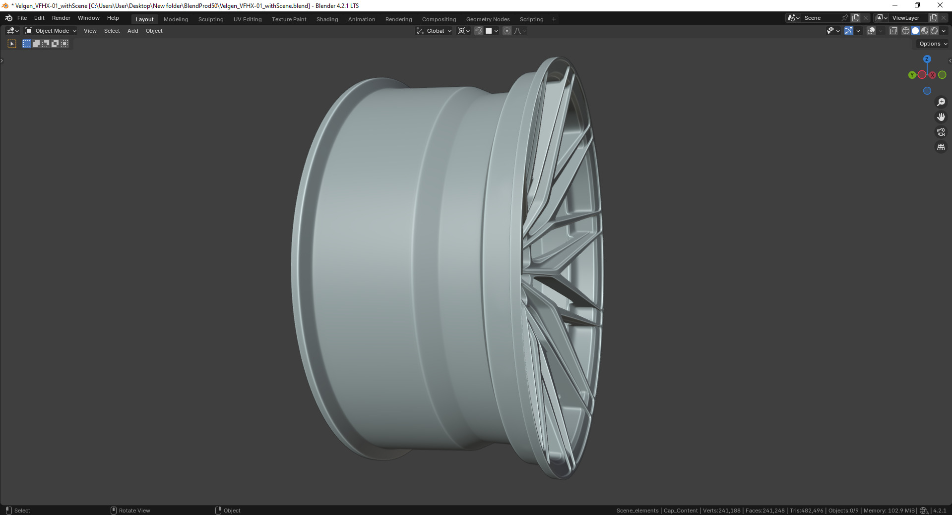 Velgen VFHX-01 Rim 3D model_7