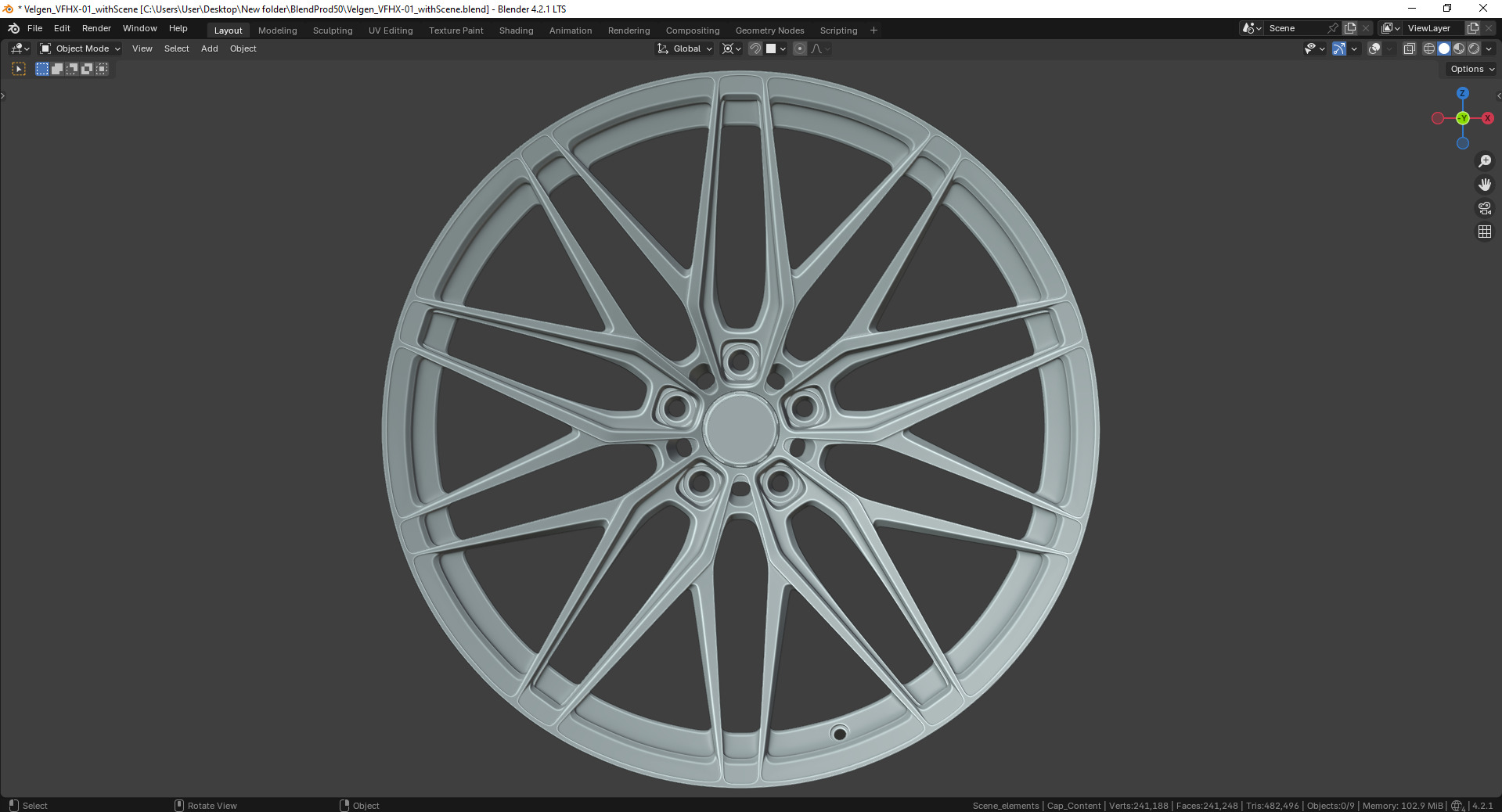 Velgen VFHX-01 Rim 3D model_5