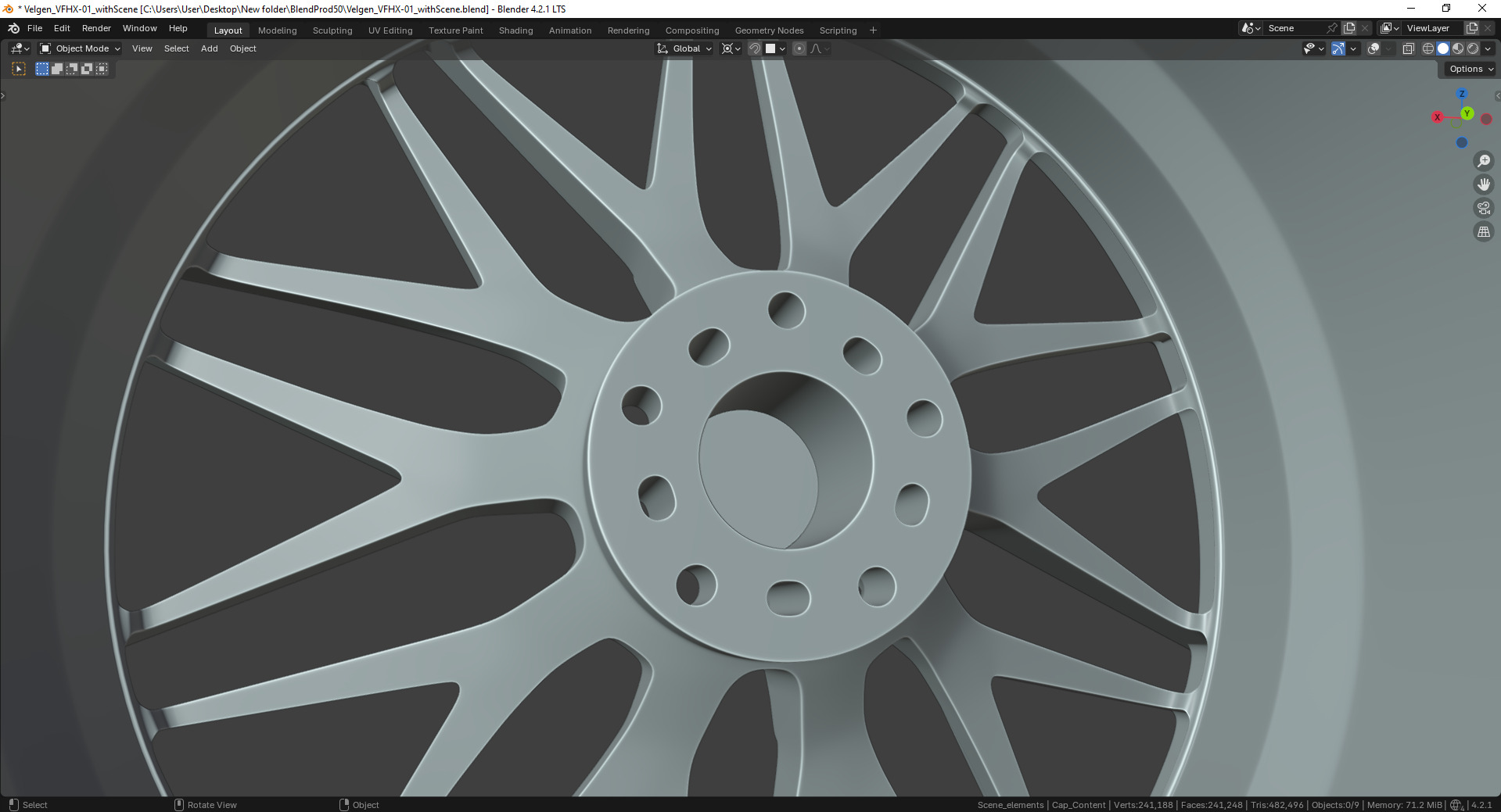 Velgen VFHX-01 Rim 3D model_14