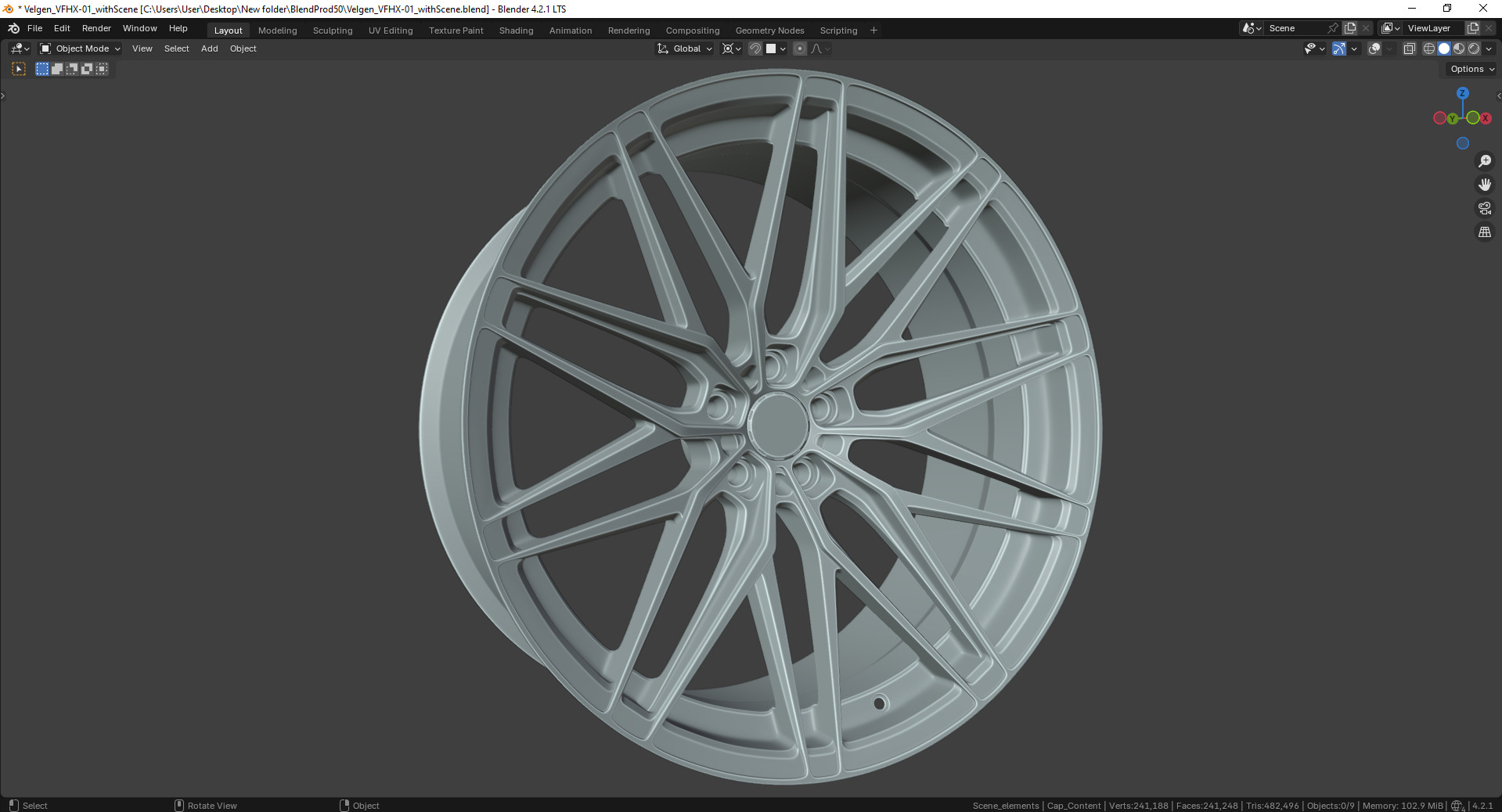 Velgen VFHX-01 Rim 3D model_6