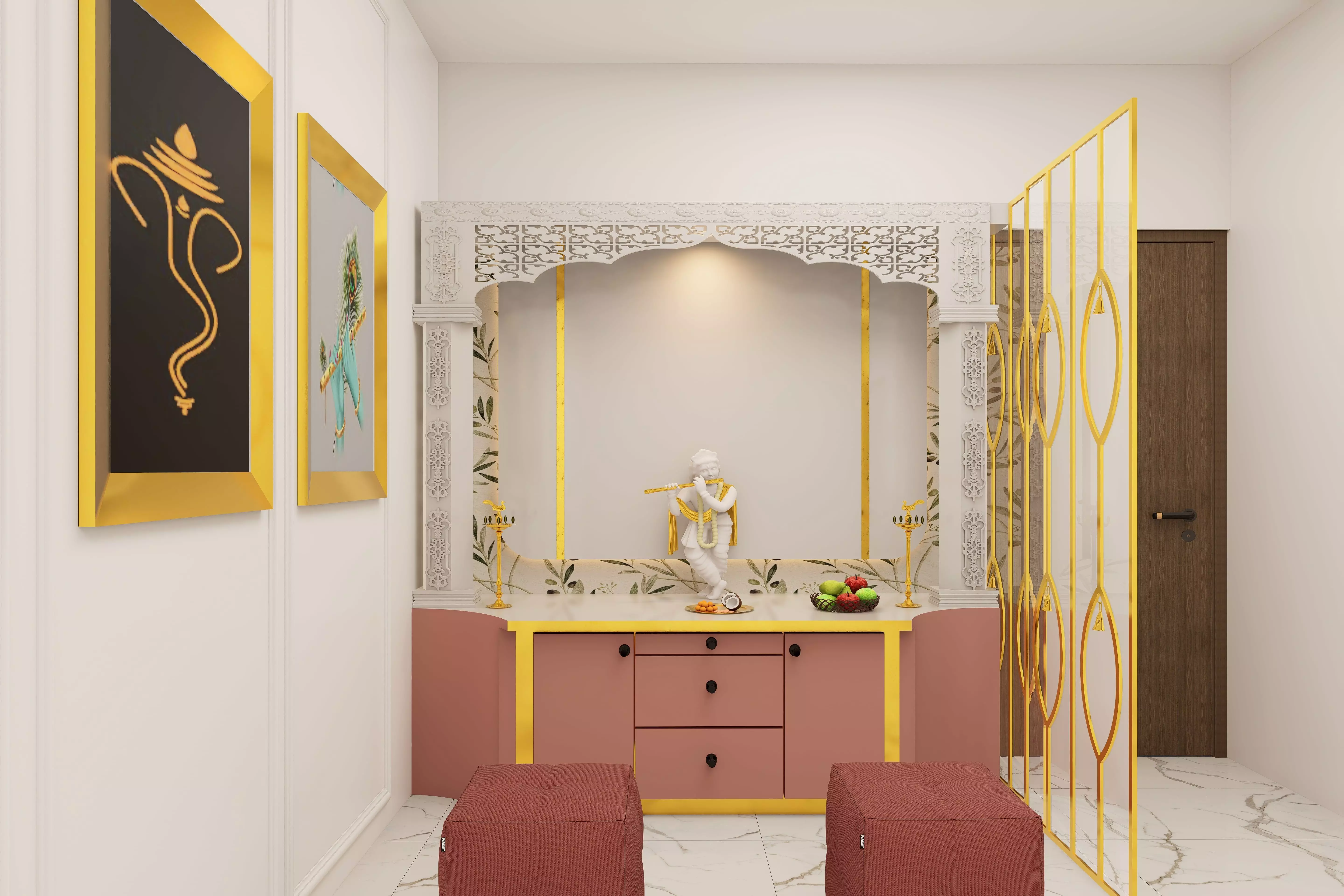 pooja unit design 3D model