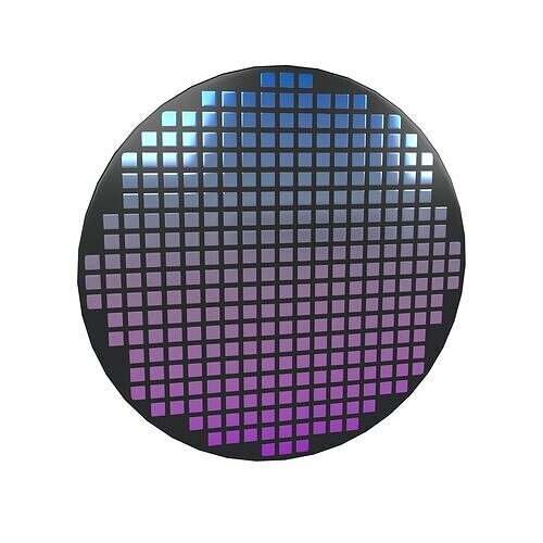 Chip Die Icon v1 002 Low-poly 3D model