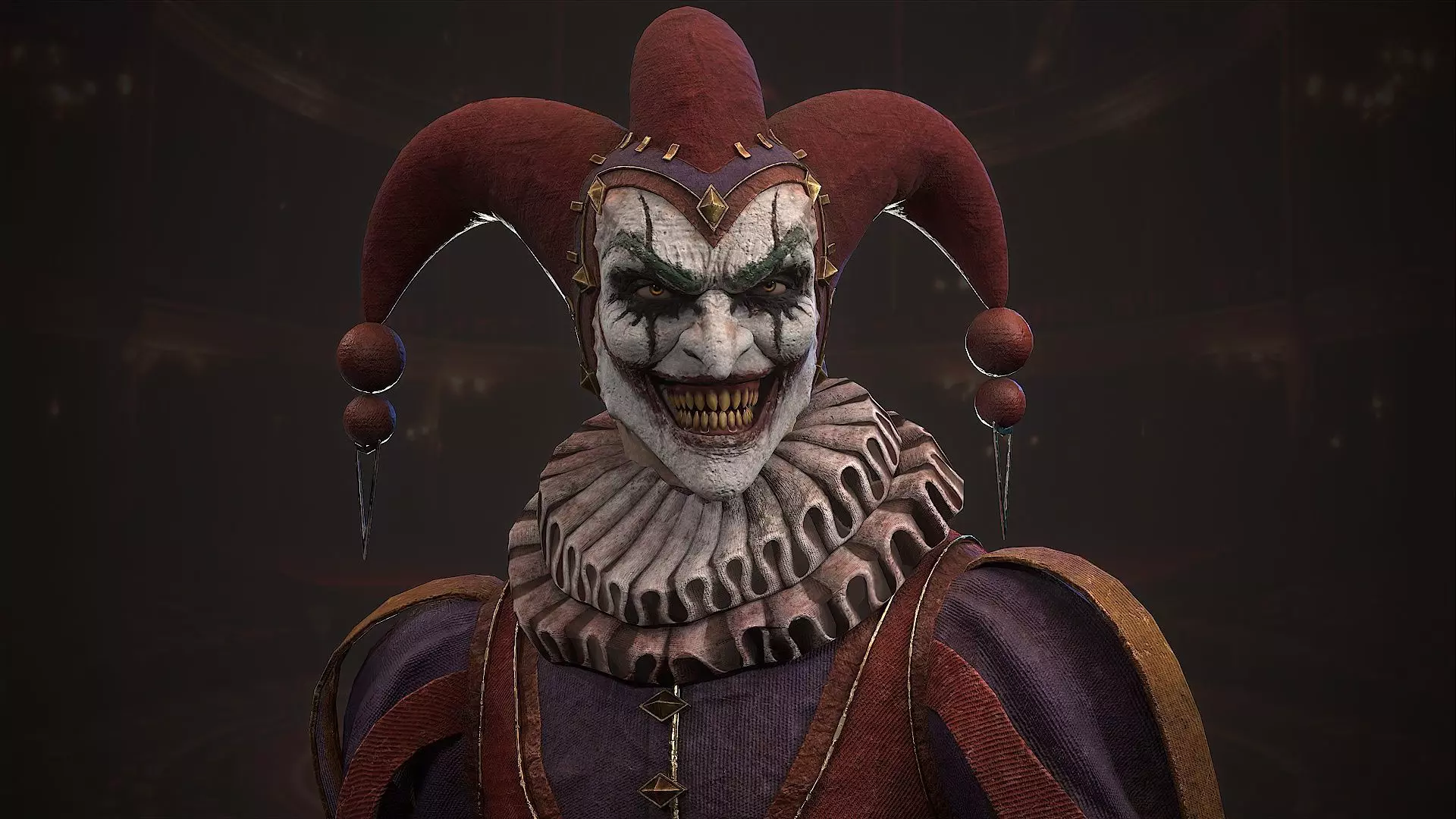 clown monster Low-poly 3D model_0