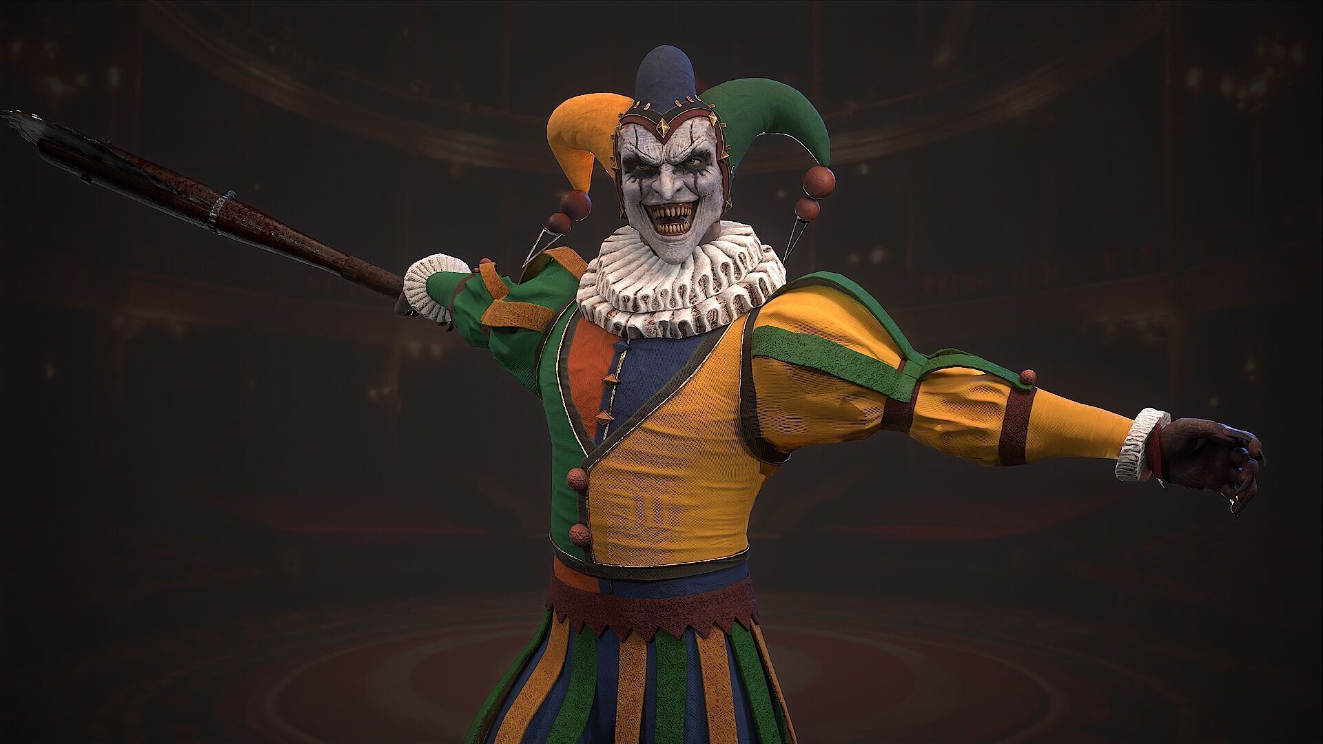 clown monster Low-poly 3D model_12