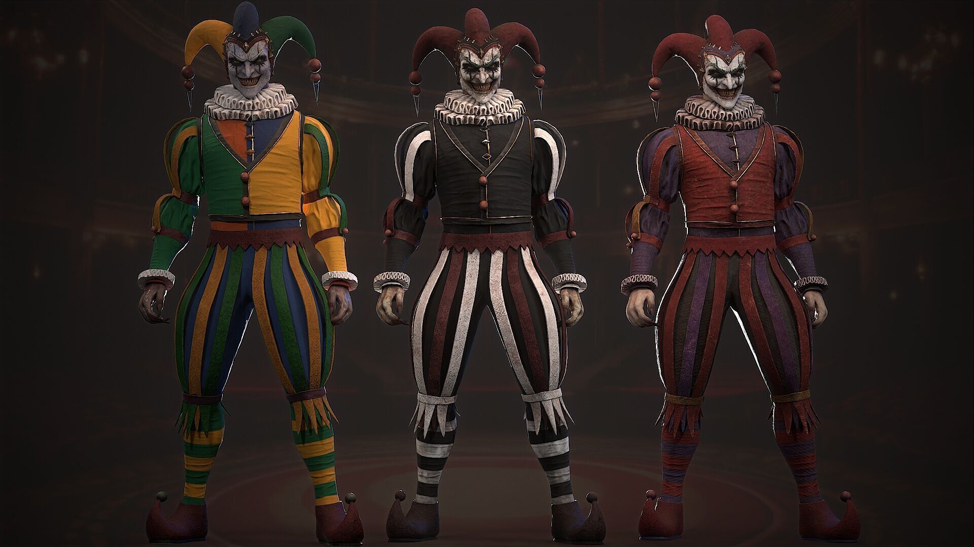 clown monster Low-poly 3D model_17