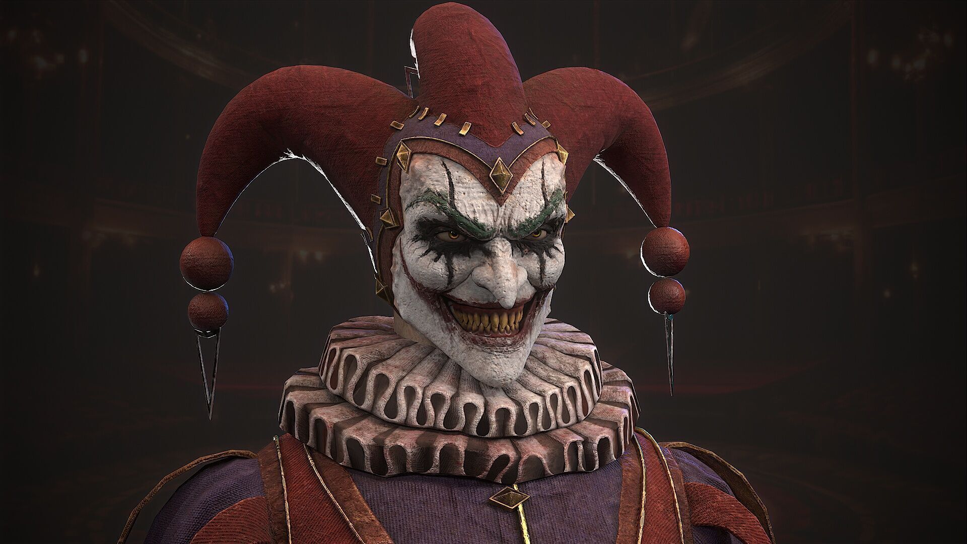 clown monster Low-poly 3D model_2