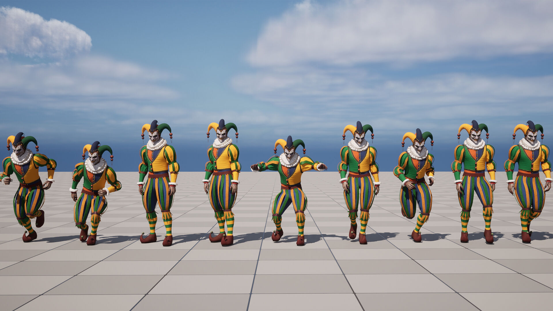 clown monster Low-poly 3D model_20