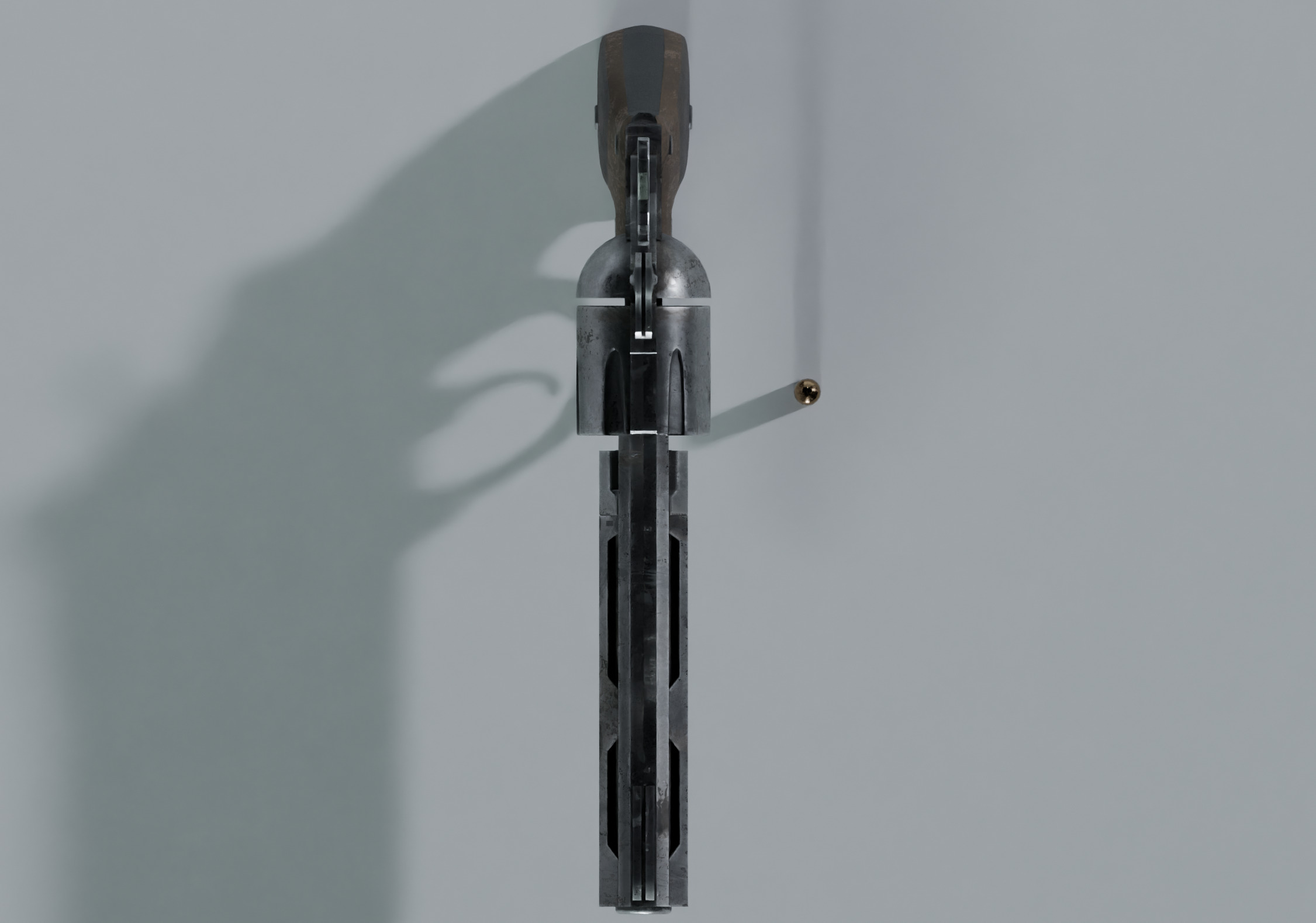 Rugged Sci-Fi Revolver 3D model_2