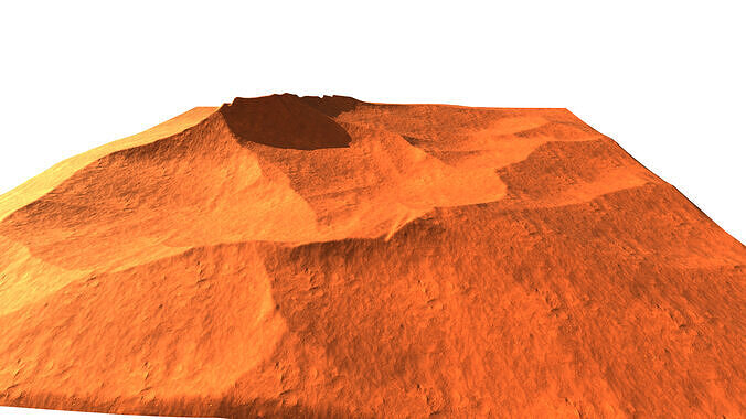 desert terrain 03 Low-poly 3D model