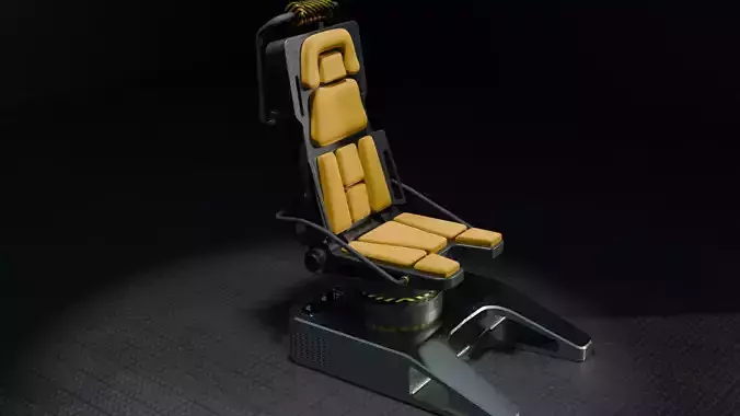 SciFi Seat 3D Model Futuristic Chair Game Ready 