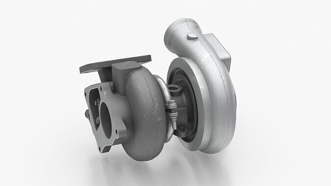 Turbocharger 3D model 2
