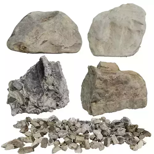 3D Scanned Stone 03 - 4K PBR Texture