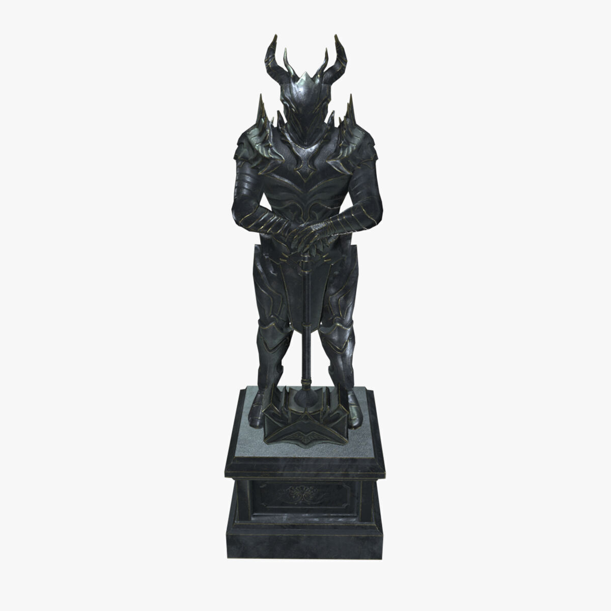 Statue 06 Low-poly 3D model_7