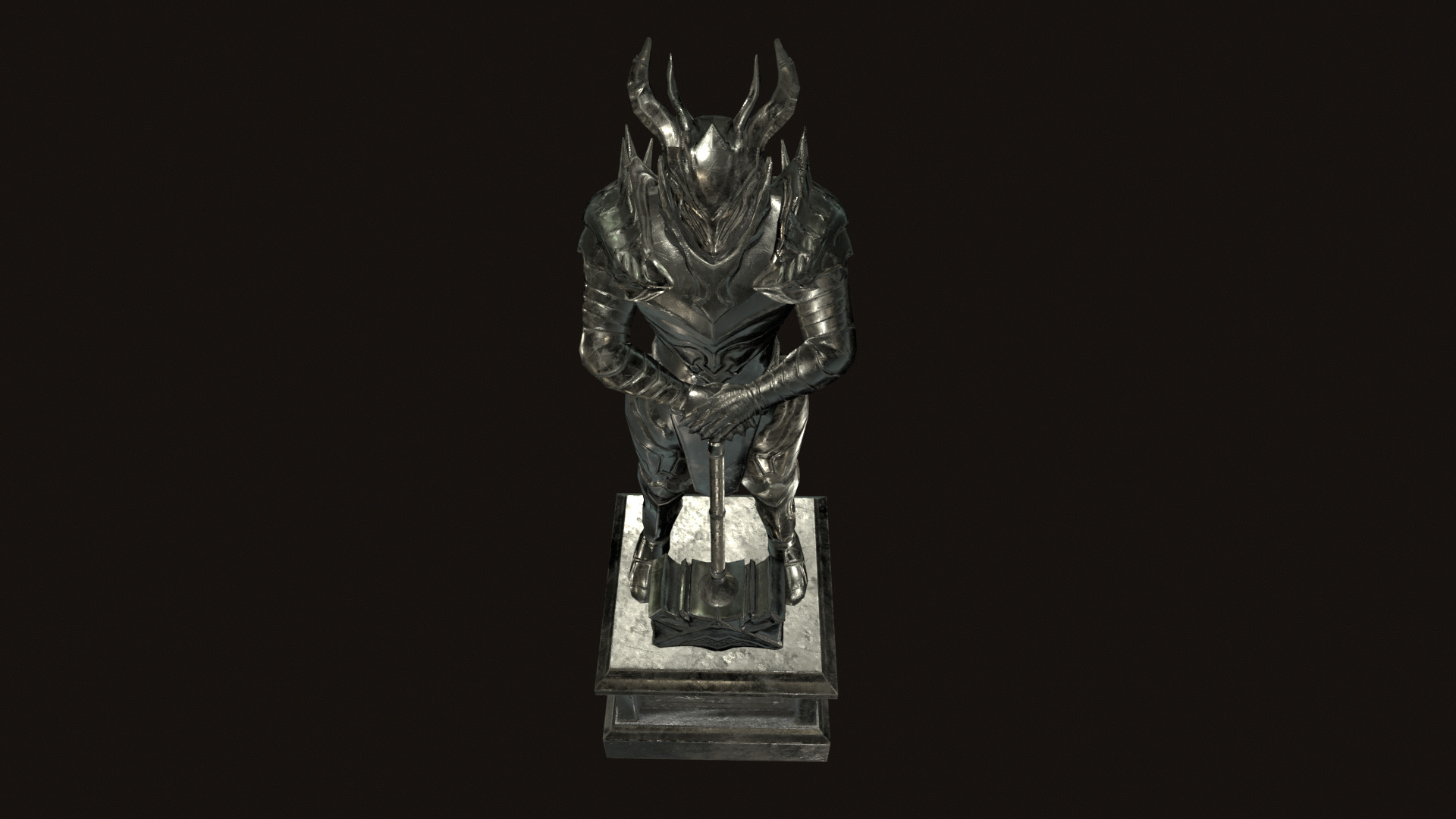 Statue 06 Low-poly 3D model_34