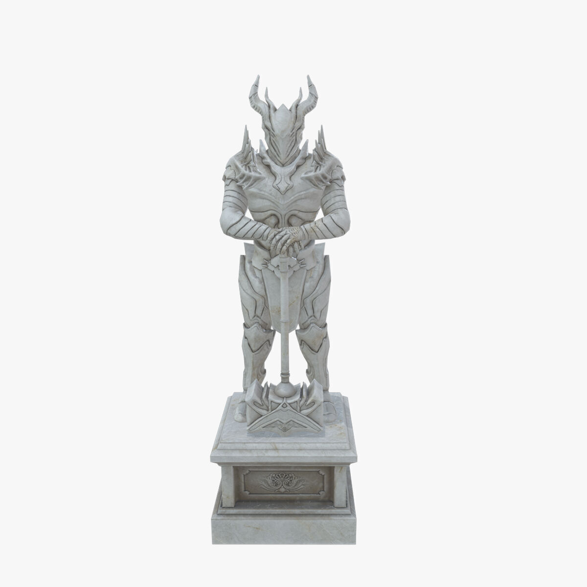 Statue 06 Low-poly 3D model_9