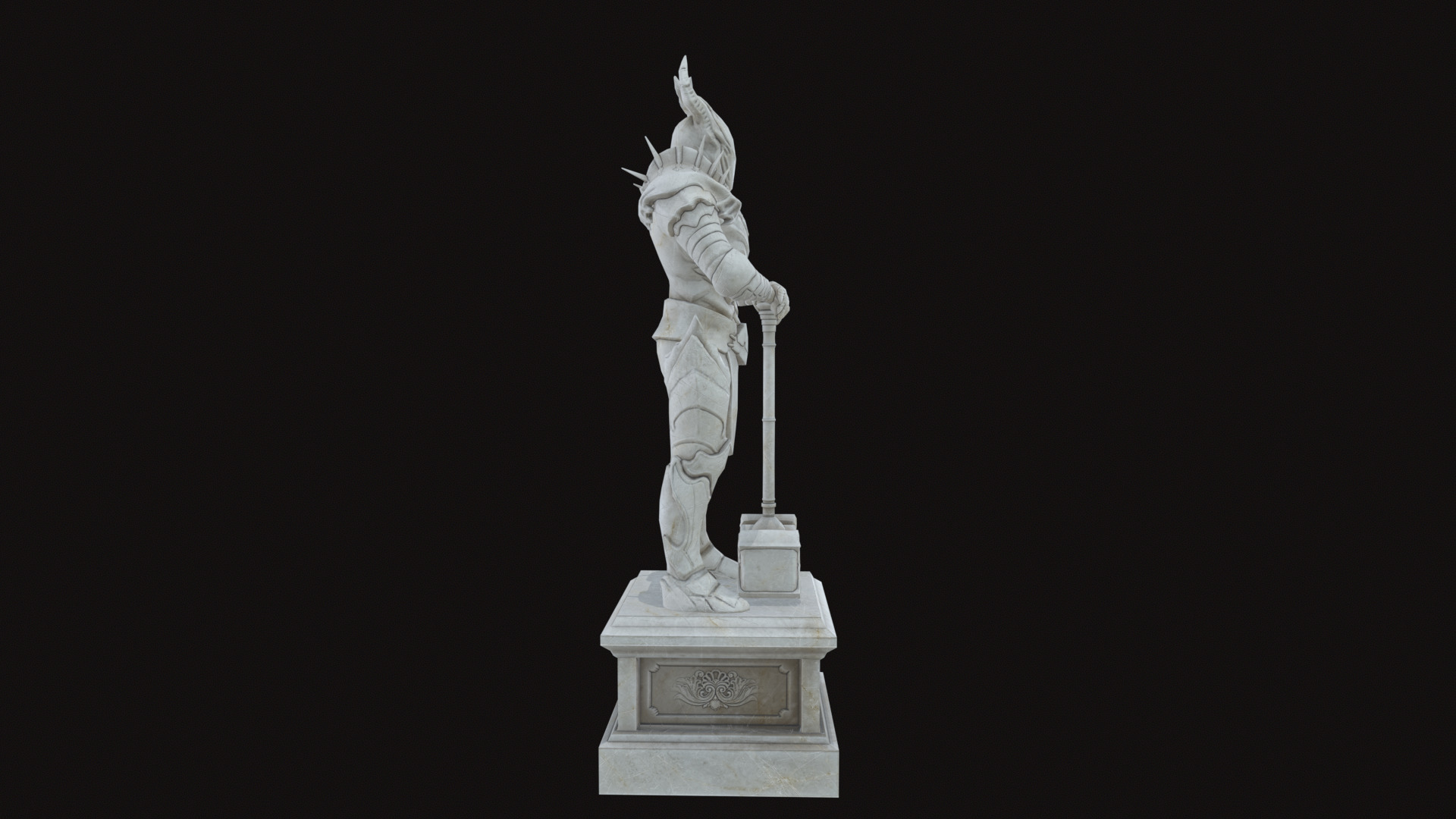 Statue 06 Low-poly 3D model_30